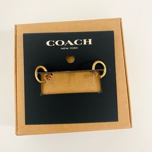 NWT Coach Earrings Gold In Vintage Style
